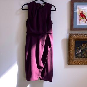 Whistles Aubergine/Burgundy Dress | Size 8 (UK Size 12)